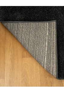 Plush Plain Black Rug