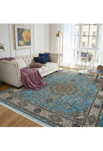 Parsa Blue Medallion Oriental Rug