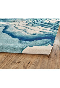 Roma Blue Modern Abstract Rug