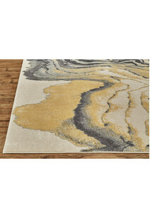 Roma Yellow Modern Abstract Rug