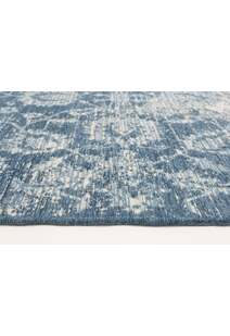 Ryan Blue Distressed Floral Rug