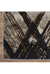 Sade Brown Trellis Pattern Rug