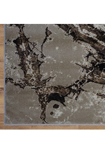 Sade Brown Marble Pattern Rug