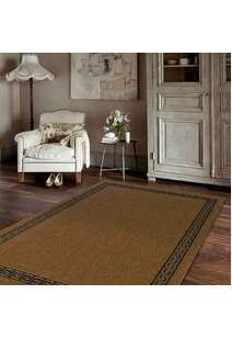 Storm Greek Key Border Rug