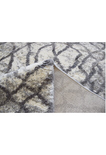 Saffron Grey Moroccan Shaggy Rug