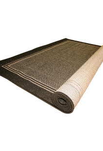 Storm Plain Border Flatweave Rug