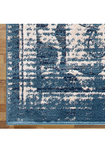 Sonia Blue Transitional Floral Rug