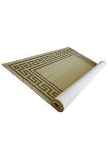 Soleil Beige Greek Key Border Rug