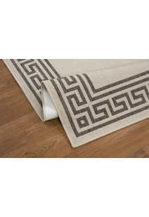 Soleil Ivory Greek Key Border Rug