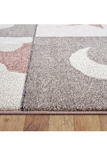 Sunny Square Pattern Kids Rug