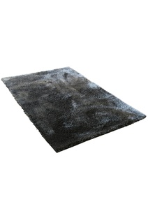 Vera Thick Plain Black Shaggy Rug