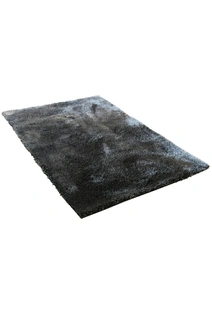 Vera Thick Plain Black Shaggy Rug