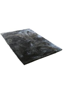 Vera Thick Plain Black Shaggy Rug