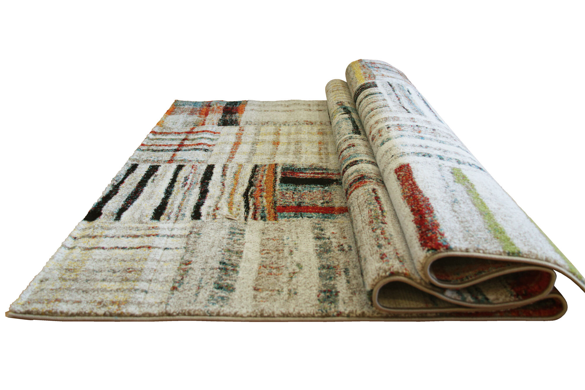 Large View Adobe Beige Square Pattern Rug