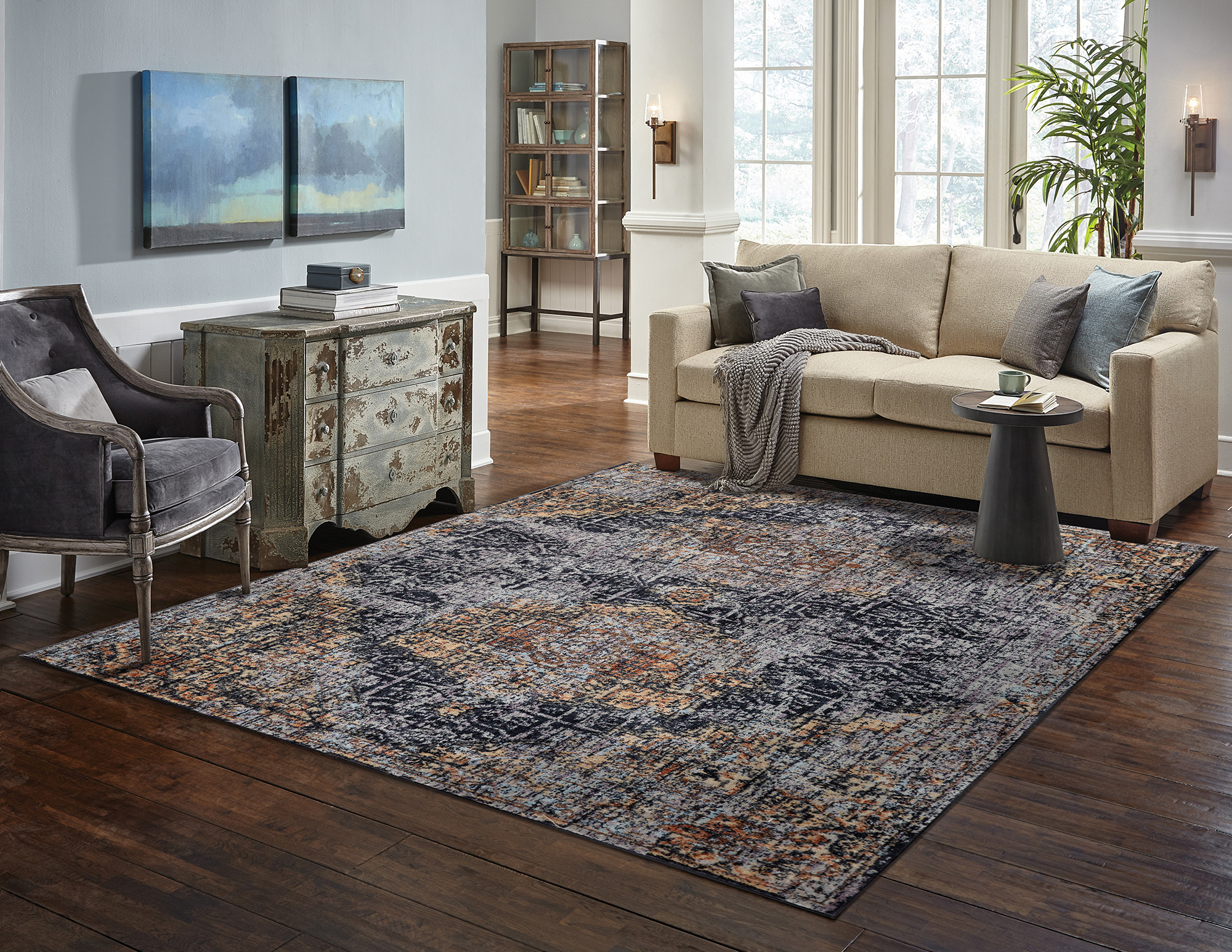 Large View Ares Transitional Medallion Rug