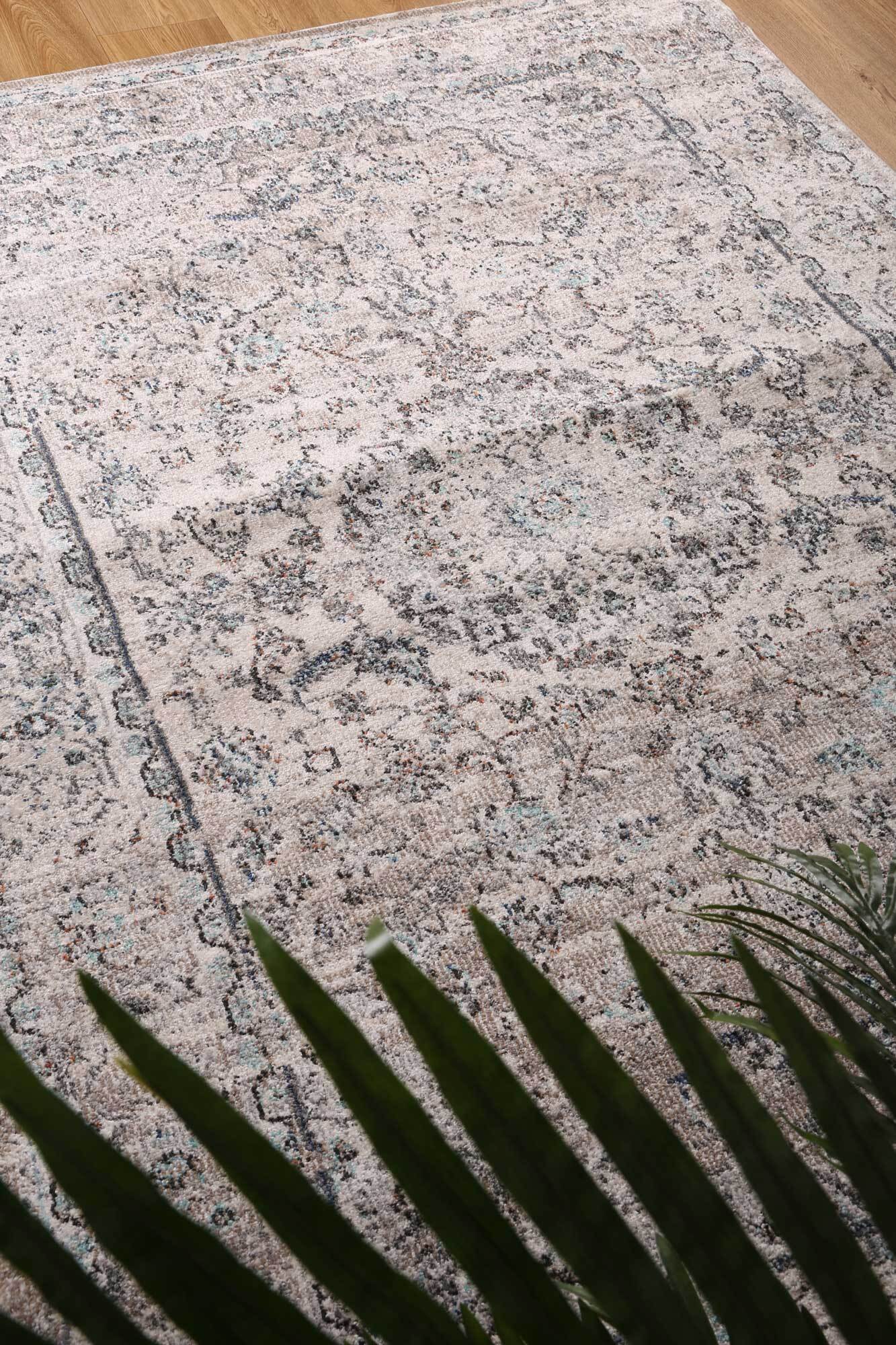 Large View Alani Grey Traditional Floral Rug