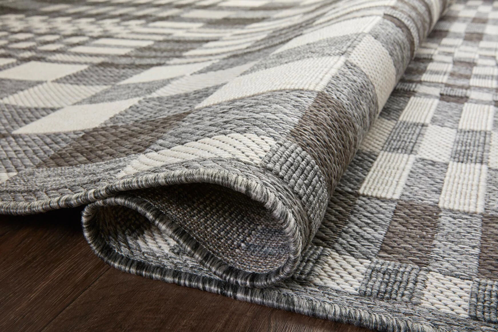 Large View Alfresco Geometric Patio Rug