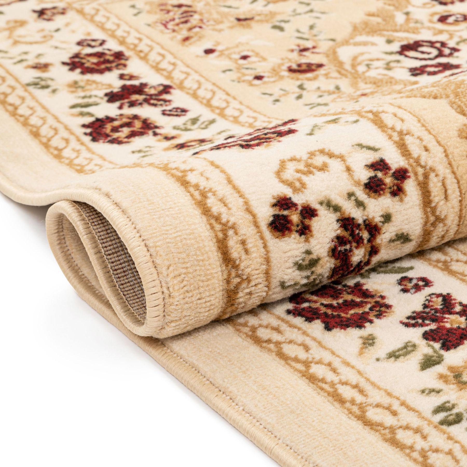 Axel Beige Traditional Floral Rug