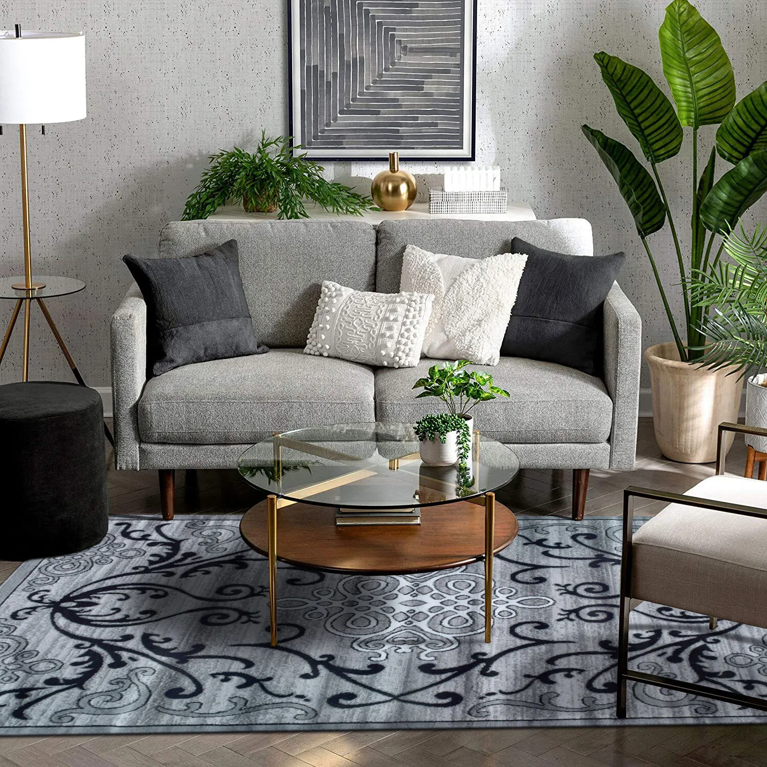 Americo Grey Medallion Rug