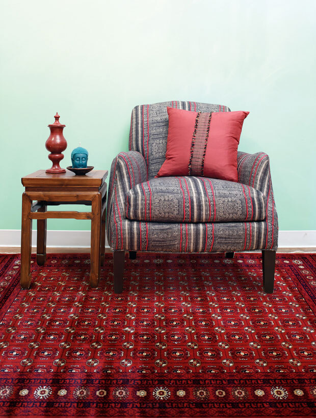 Red Afghan Tribal Medallion Rug