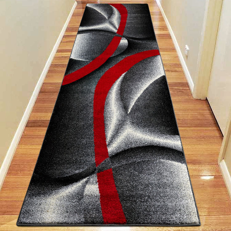 Aria Black Modern Abstract Rug