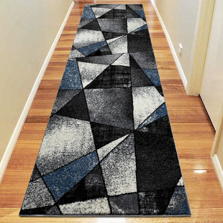 Aria Blue Modern Geometric Rug