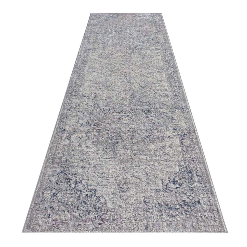 Large View Ash Contemporary Medallion Rug