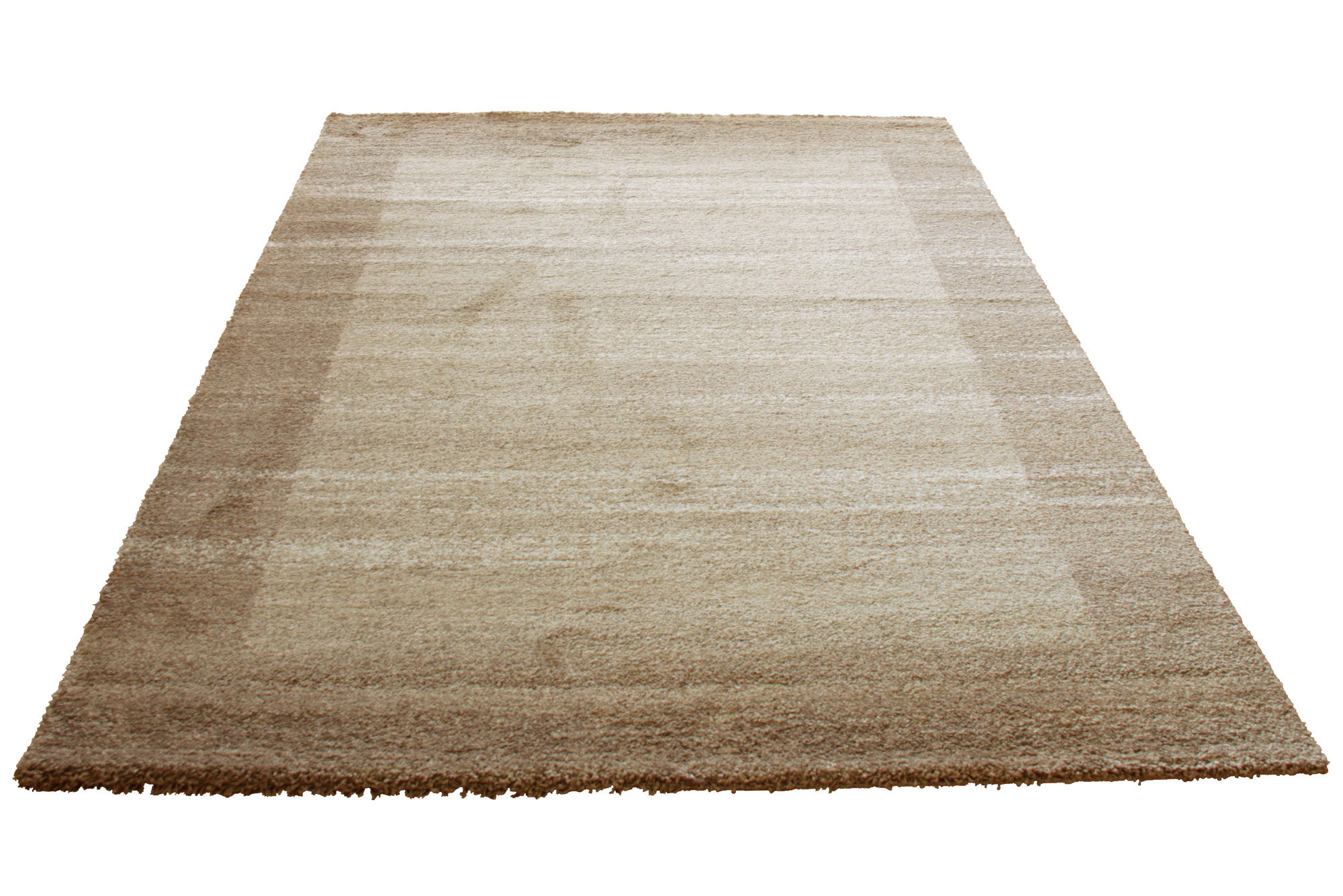 Large View Bergamo Tan Modern Border Rug