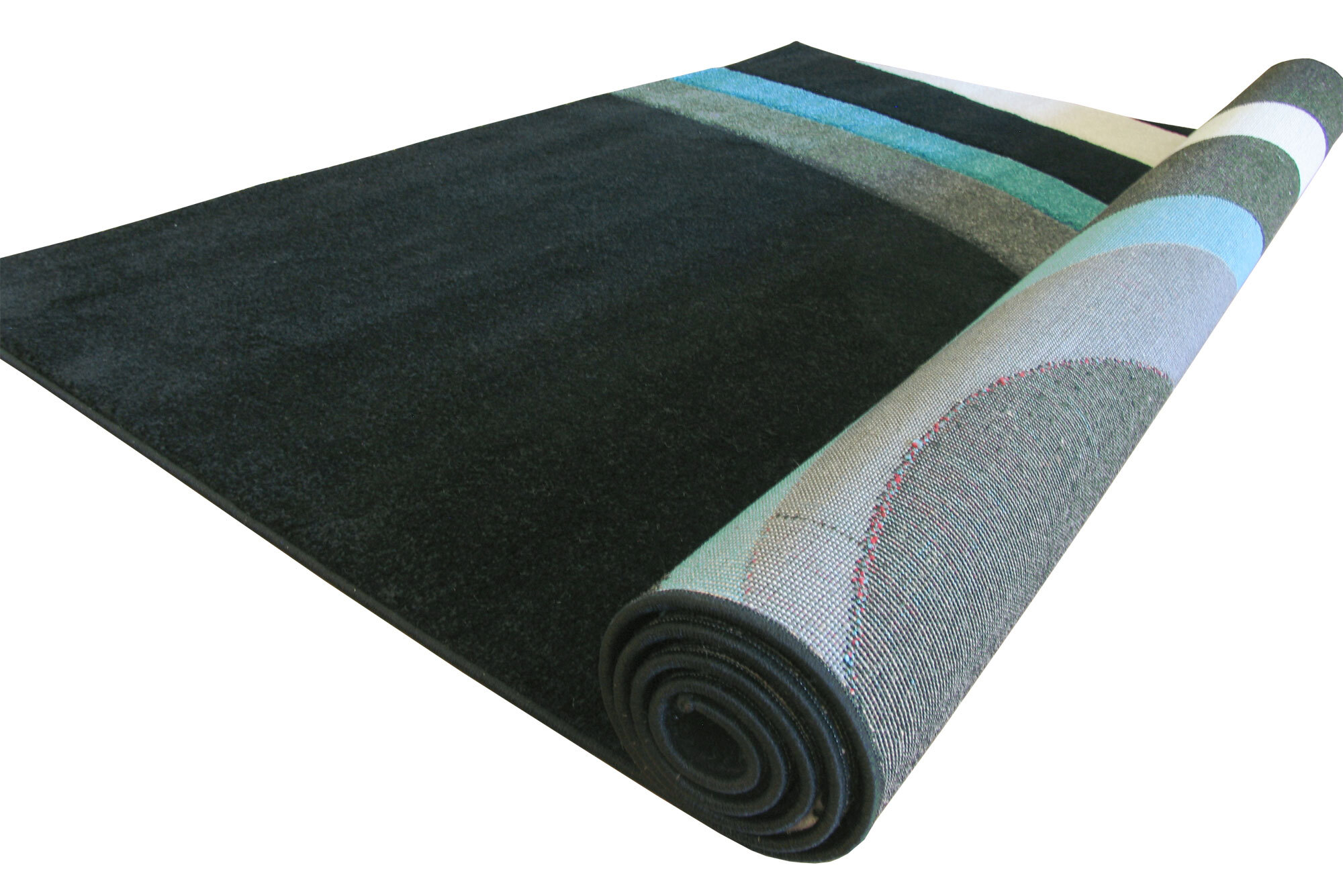 Bonnie Black Modern Abstract Rug