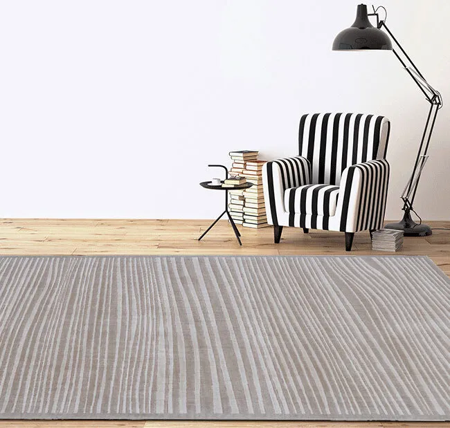 Large View Brigitte Contemporary Striped Rug