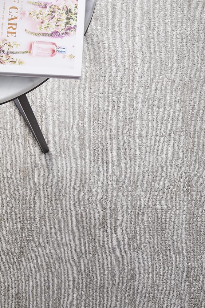 Large View Bree Hand Loomed Plain Grey Rug