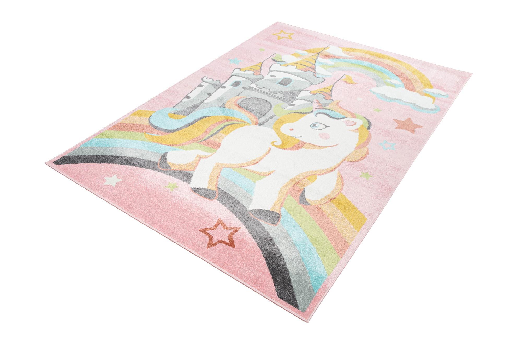 Large View Candy Unicorn & Castle Kids Rug