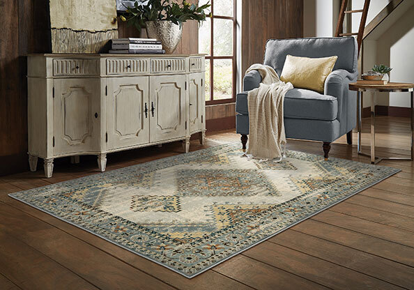 Large View Caleb Traditional Medallion Rug