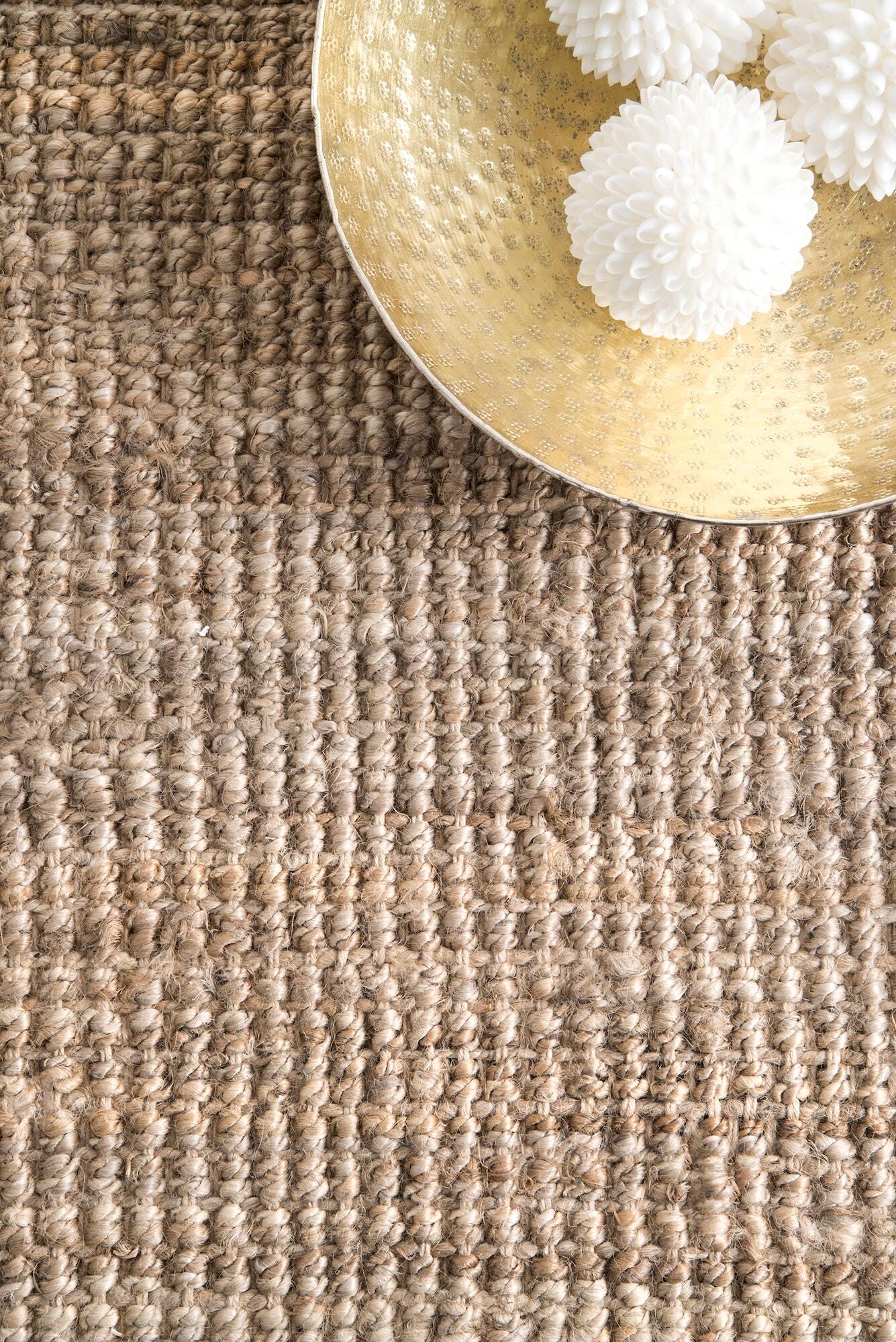 Large View Chunky Jute Hand Woven Rug