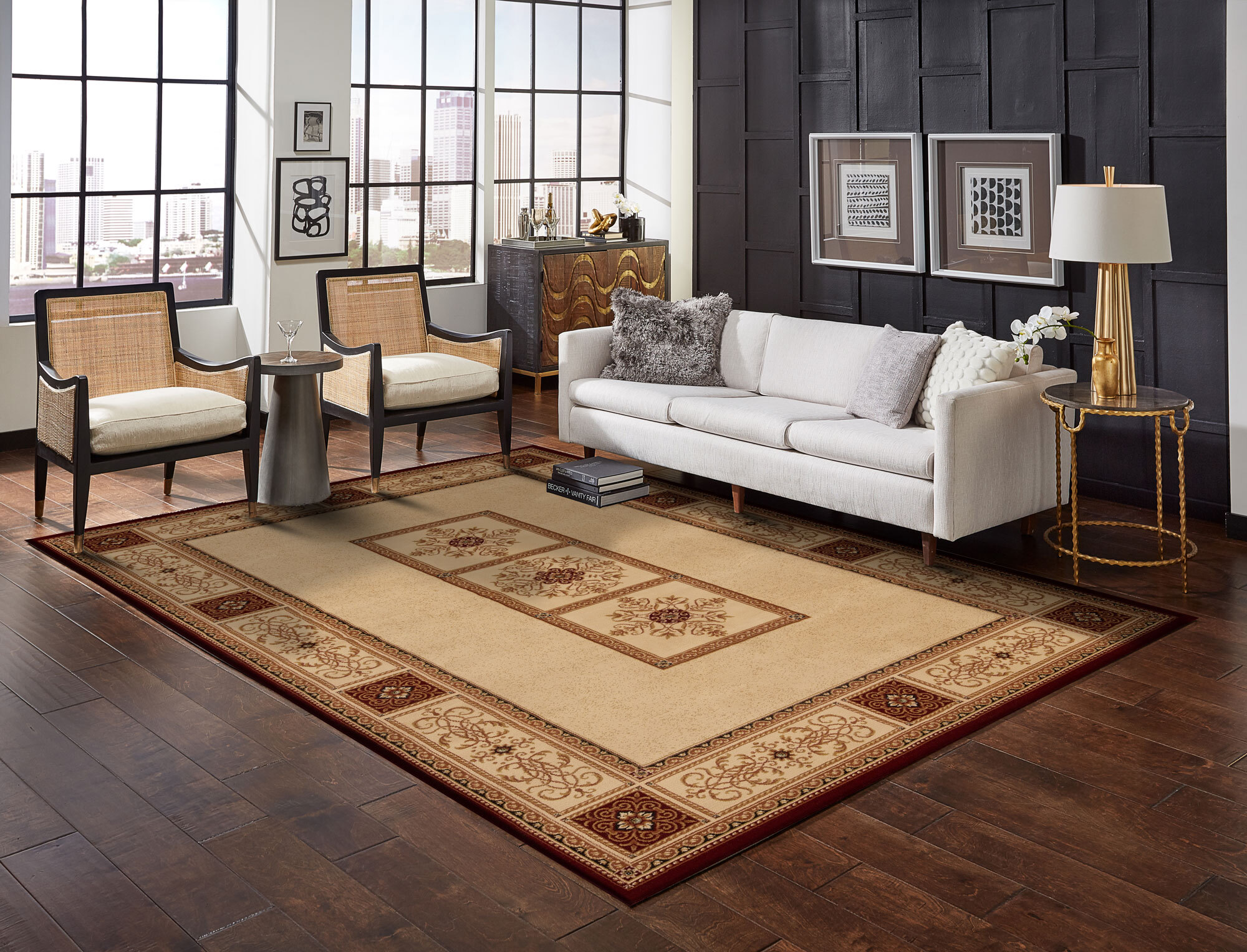 Cain Transitional Medallion Rug