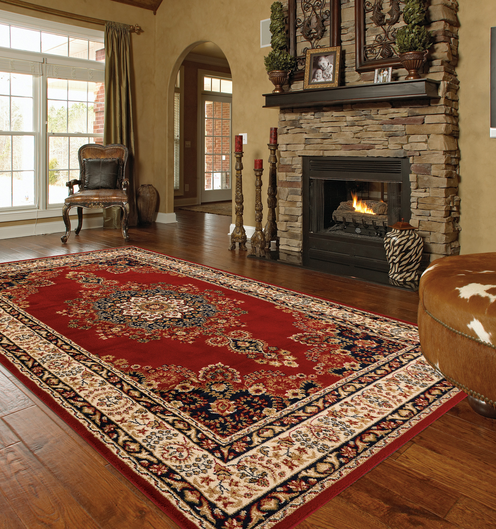 Large View Coen Traditional Medallion Rug
