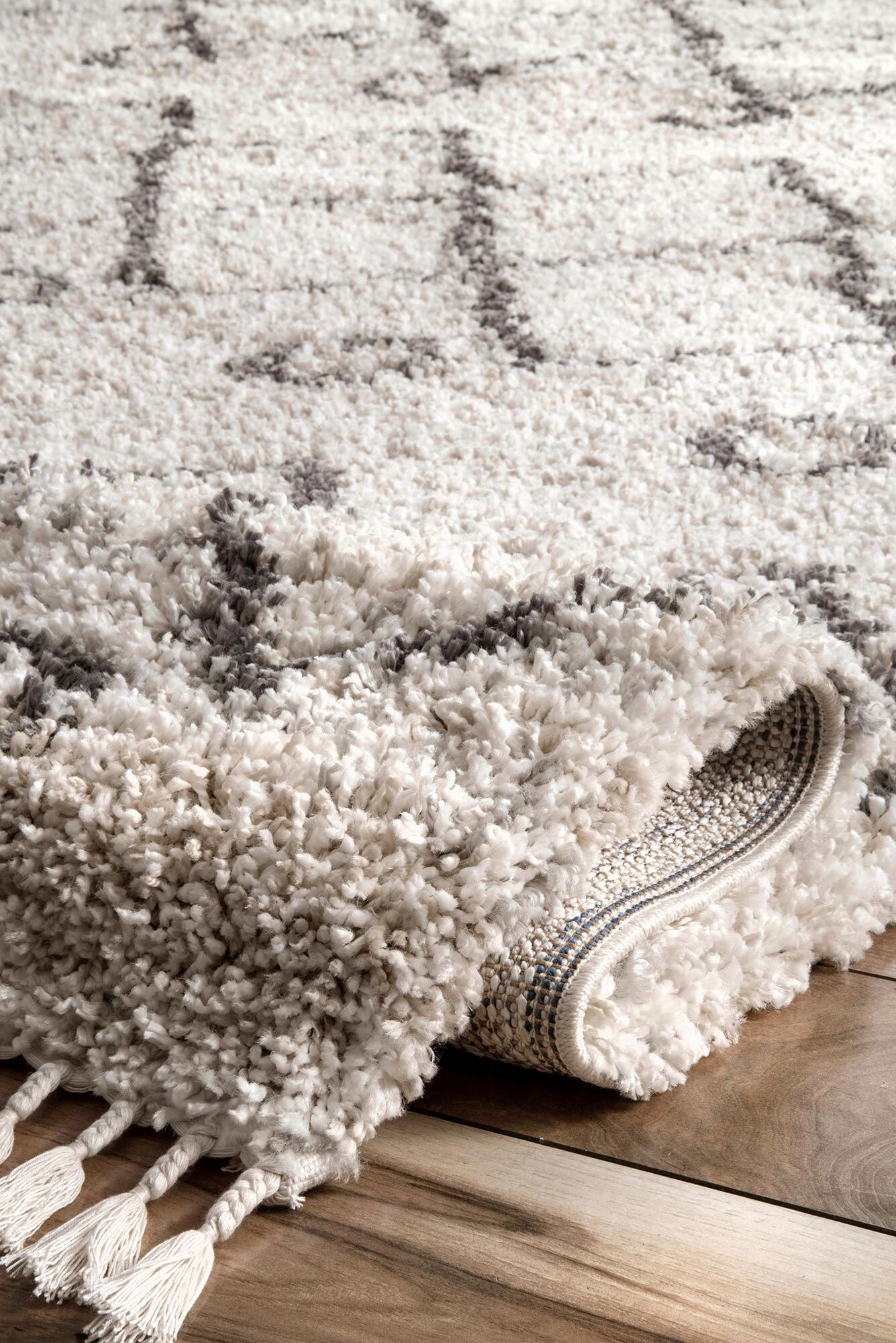 Charles Beige Moroccan Shag Rug