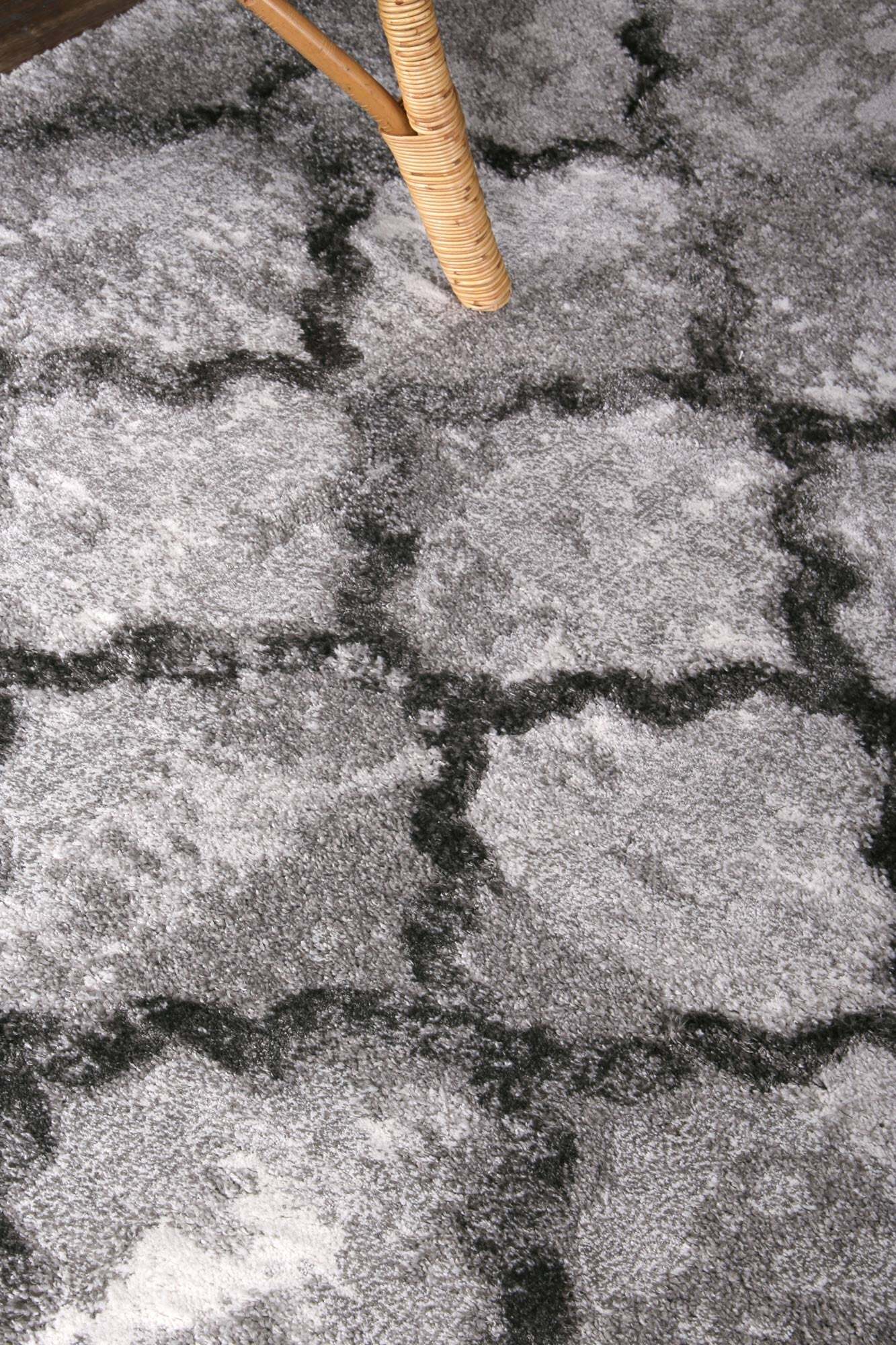 Large View Cole Grey Trellis Rug