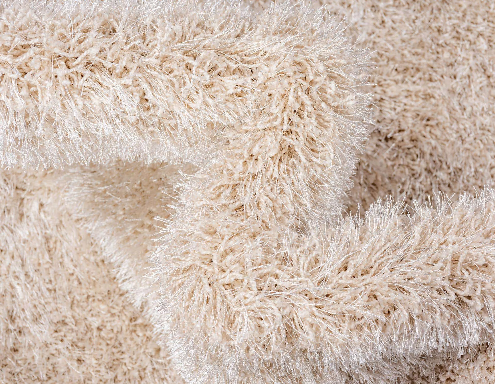 Dream Plain Beige Shaggy Rug