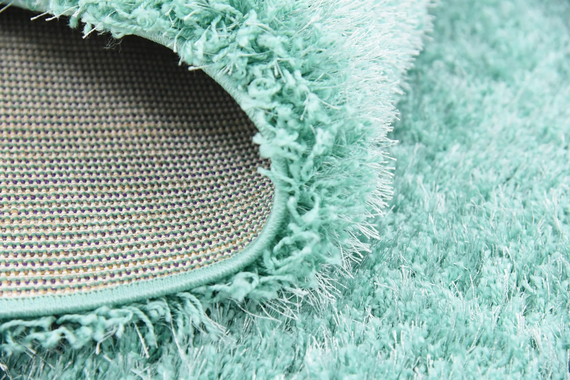Dream Plain Green Thick Shag Rug