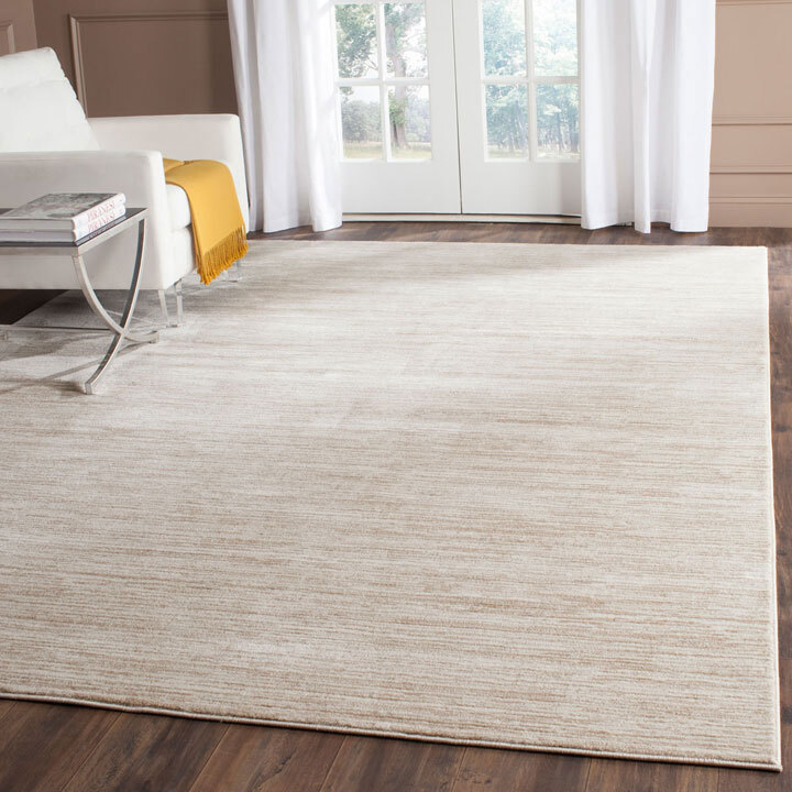 Large View Domani Modern Plain White Rug
