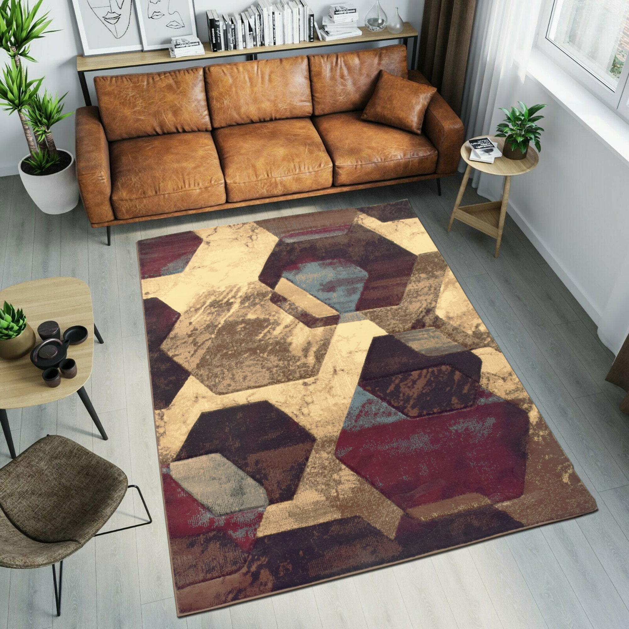 Large View Eliza Modern Geometric Rug