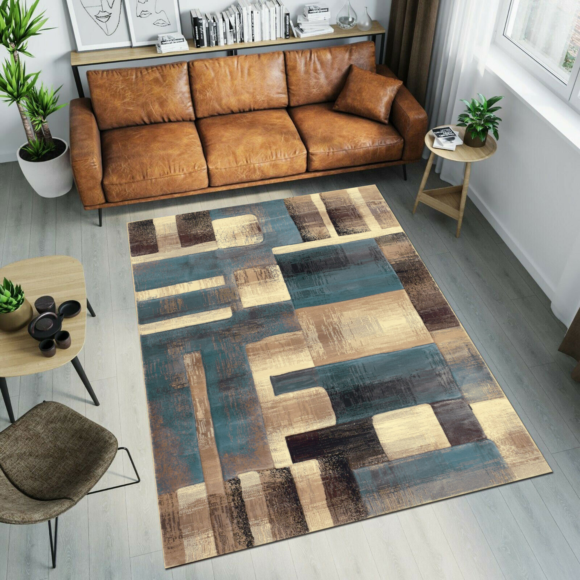 Large View Eliza Modern Carved Abstract Rug
