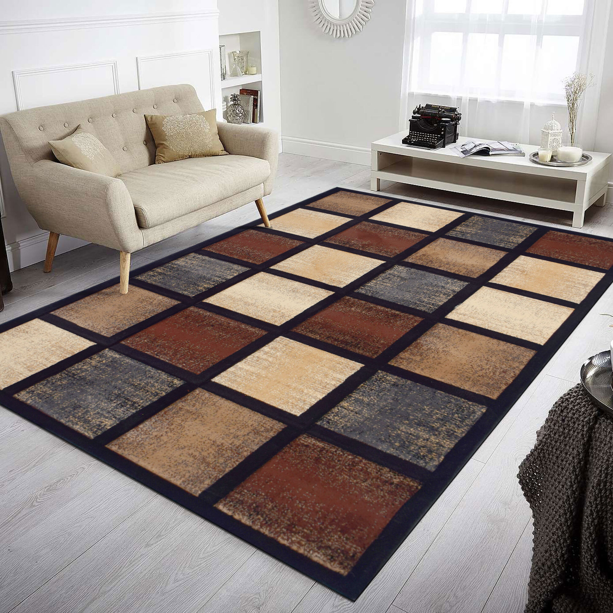 Eliza Modern Square Pattern Rug