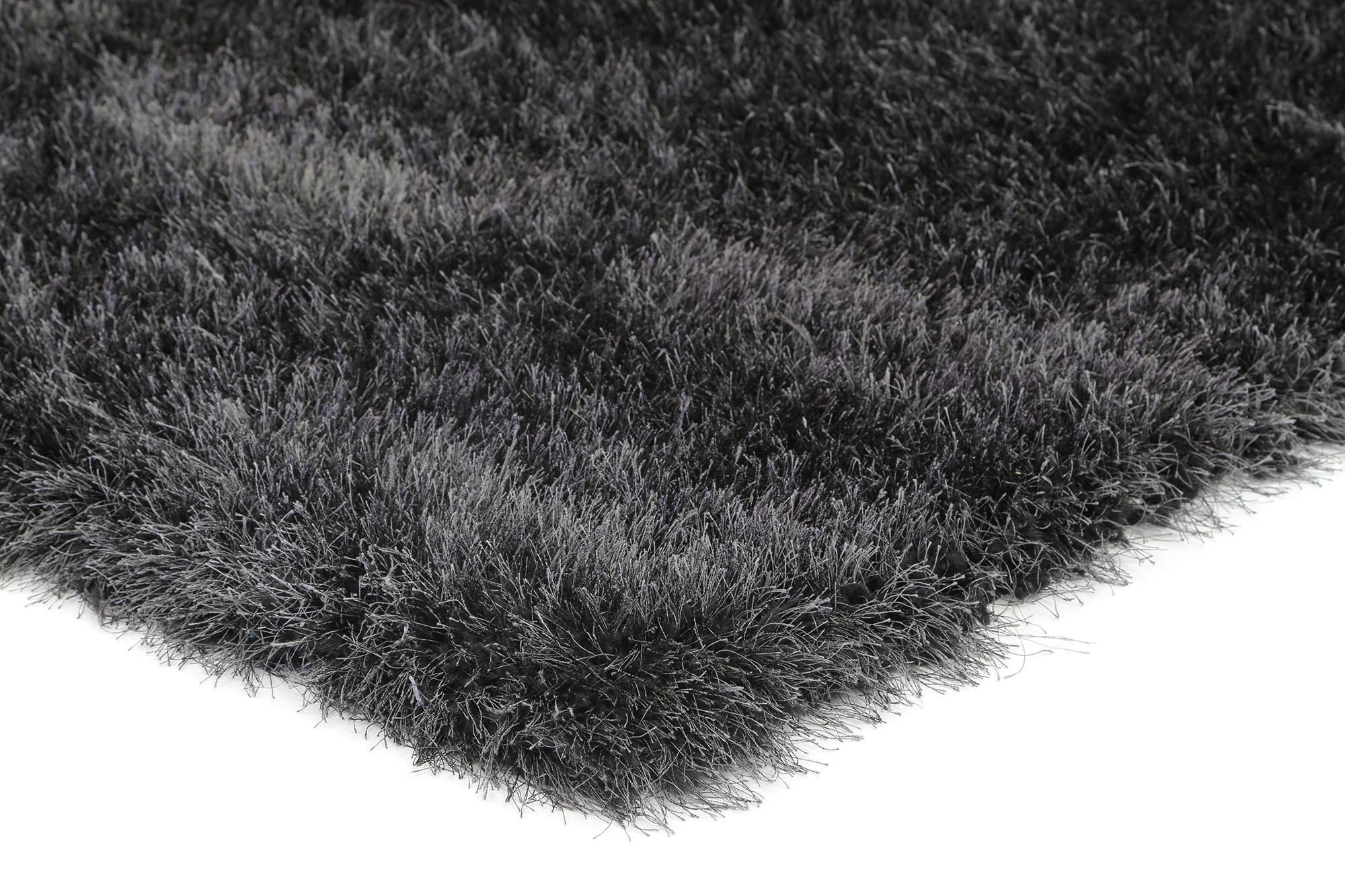 Elisa Silky Soft Black Shaggy Rug