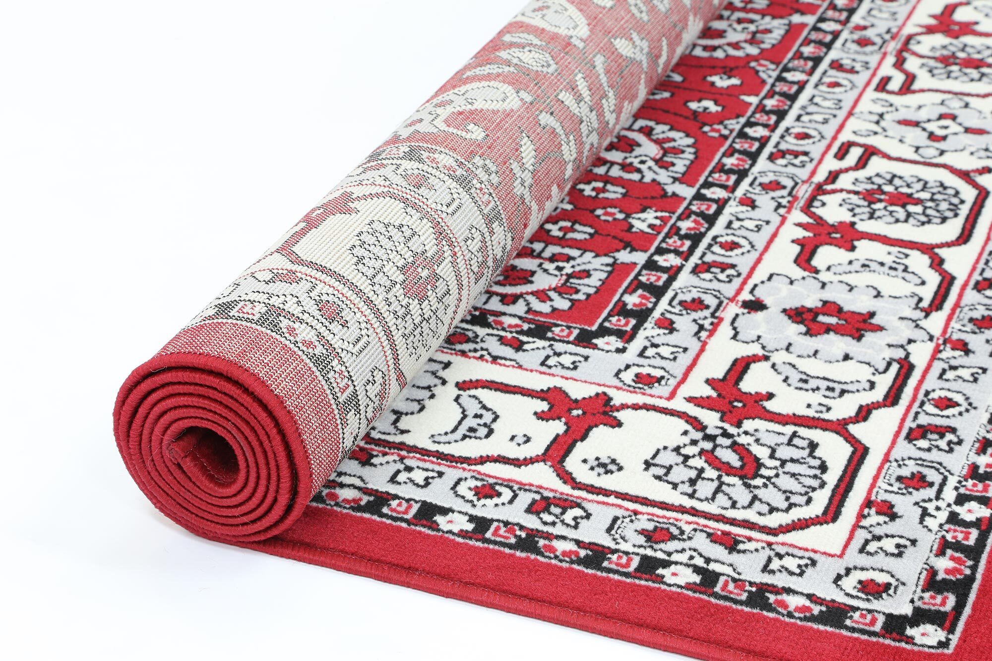 Large View Emma Red Traditional Floral Rug