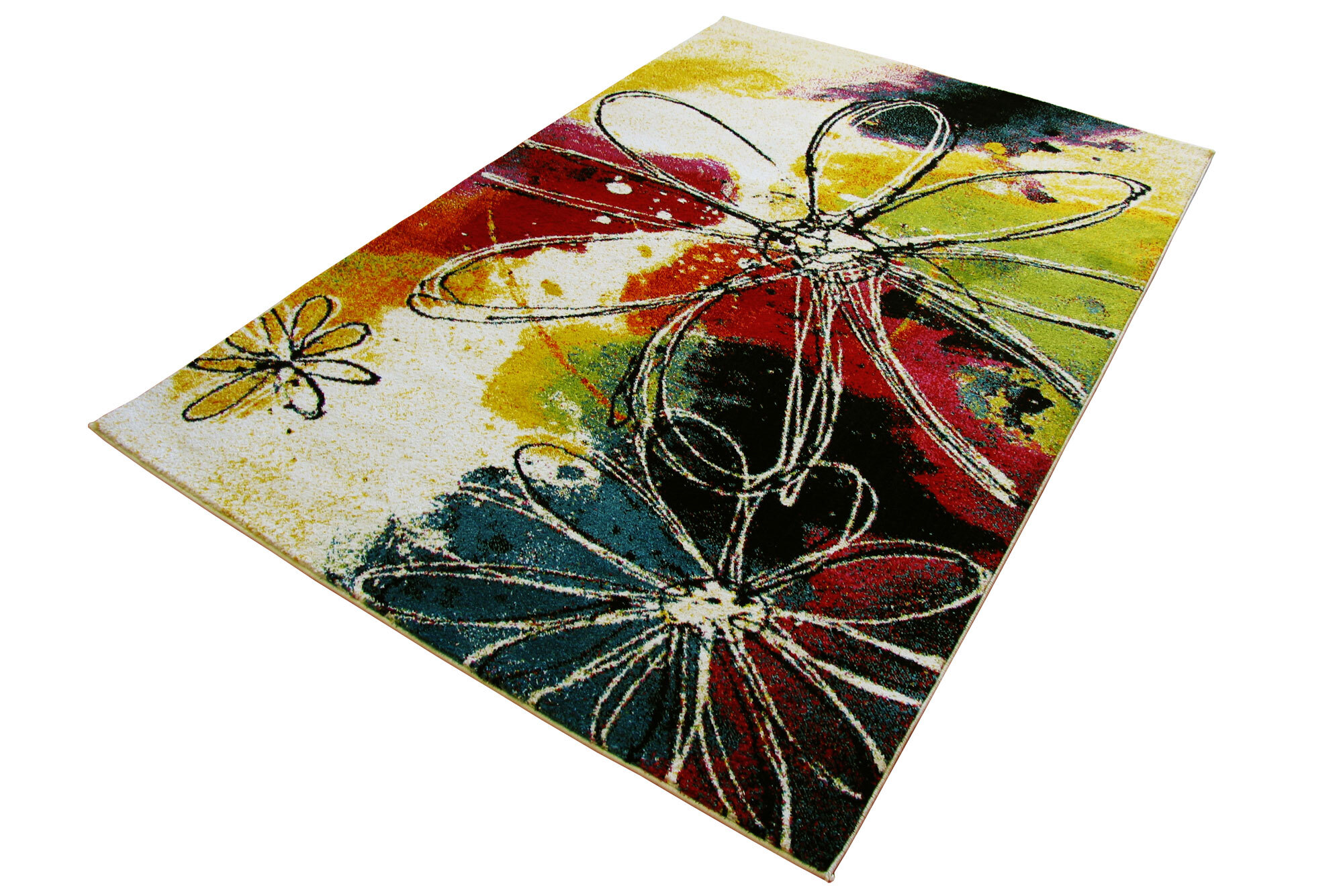 Ellen Modern Floral Abstract Rug