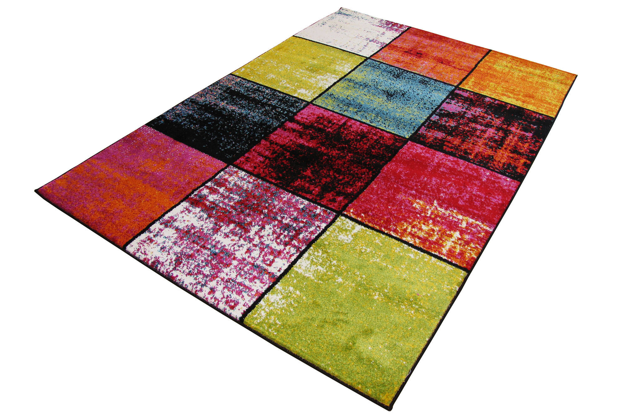 Large View Ellen Modern Square Pattern Rug