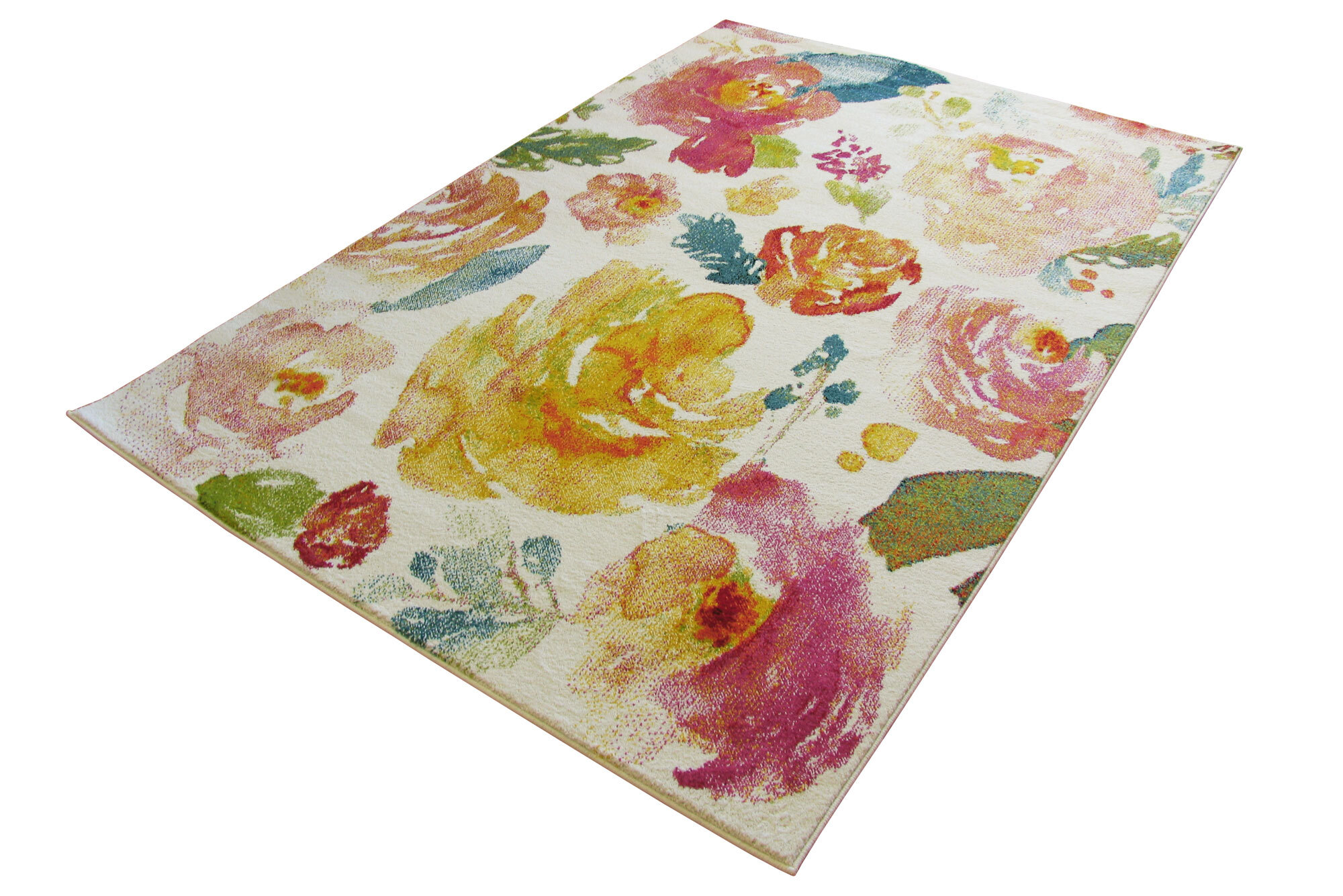 Large View Ellen Watercolor Floral Rug