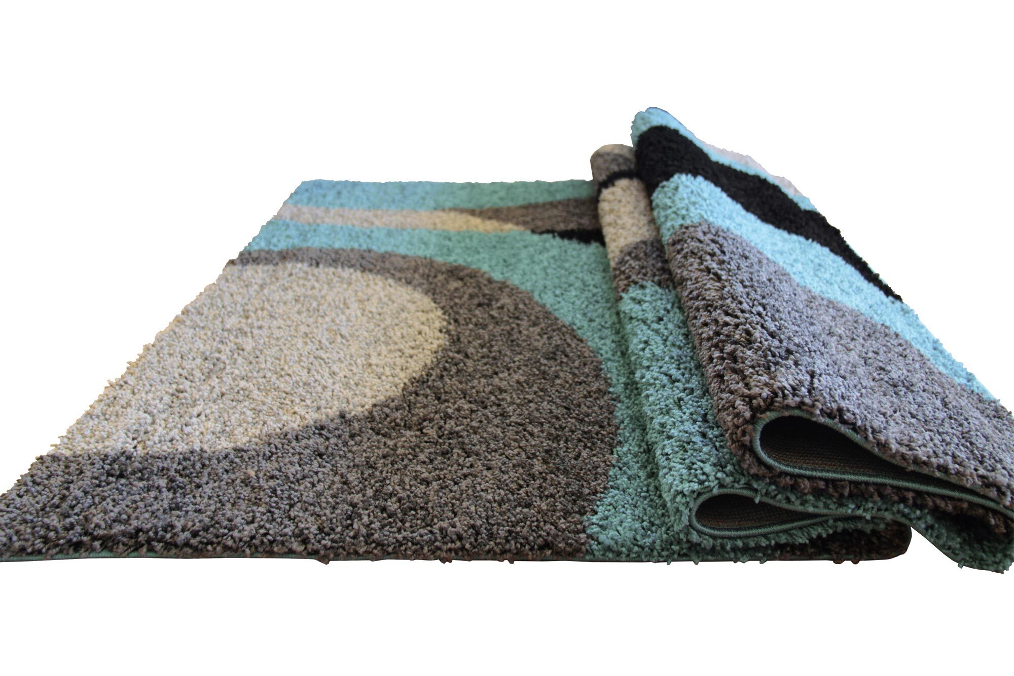 Moss Modern Abstract Shag Rug